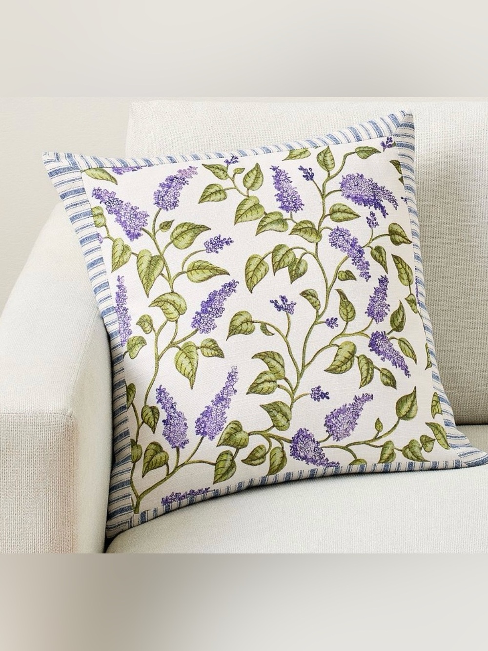 Pottery Barn Mark D. Sikes Lilic Fields Reversible Pillows Pair (2) Linen Cotton
